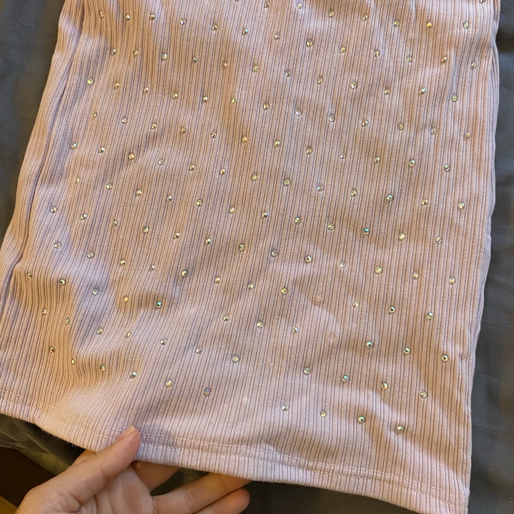 Lavender Rhinestone Mini Dress - Picture 6 of 7